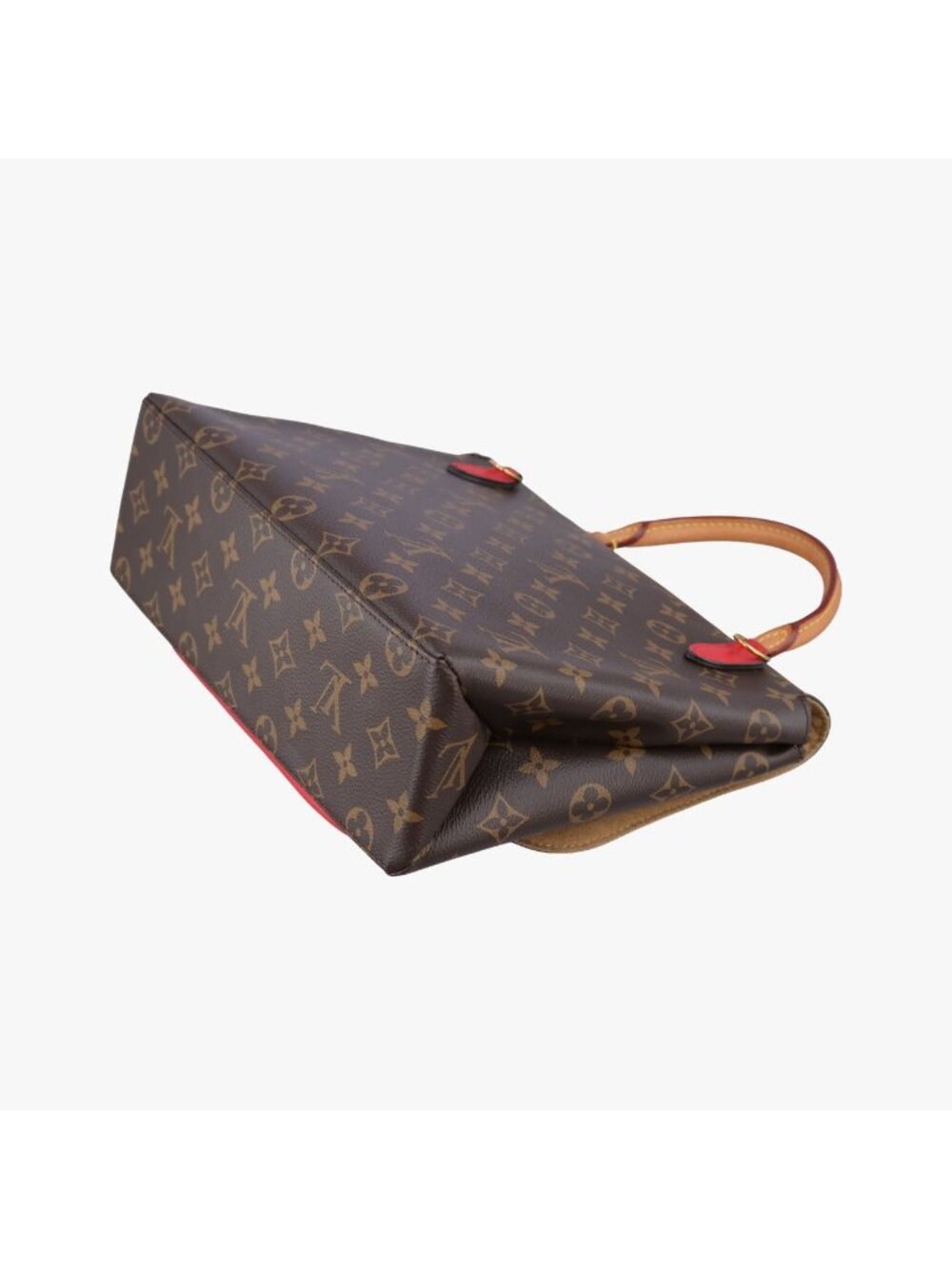 Louis Vuitton Marignan Monogram Brown Coquelicot Canvas Calfskin Shoulder Bag - Picture 6 of 16
